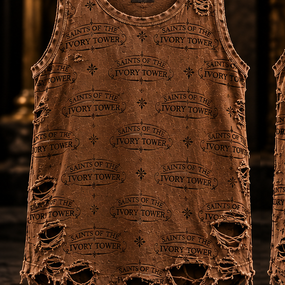Distressed Monogram Tank